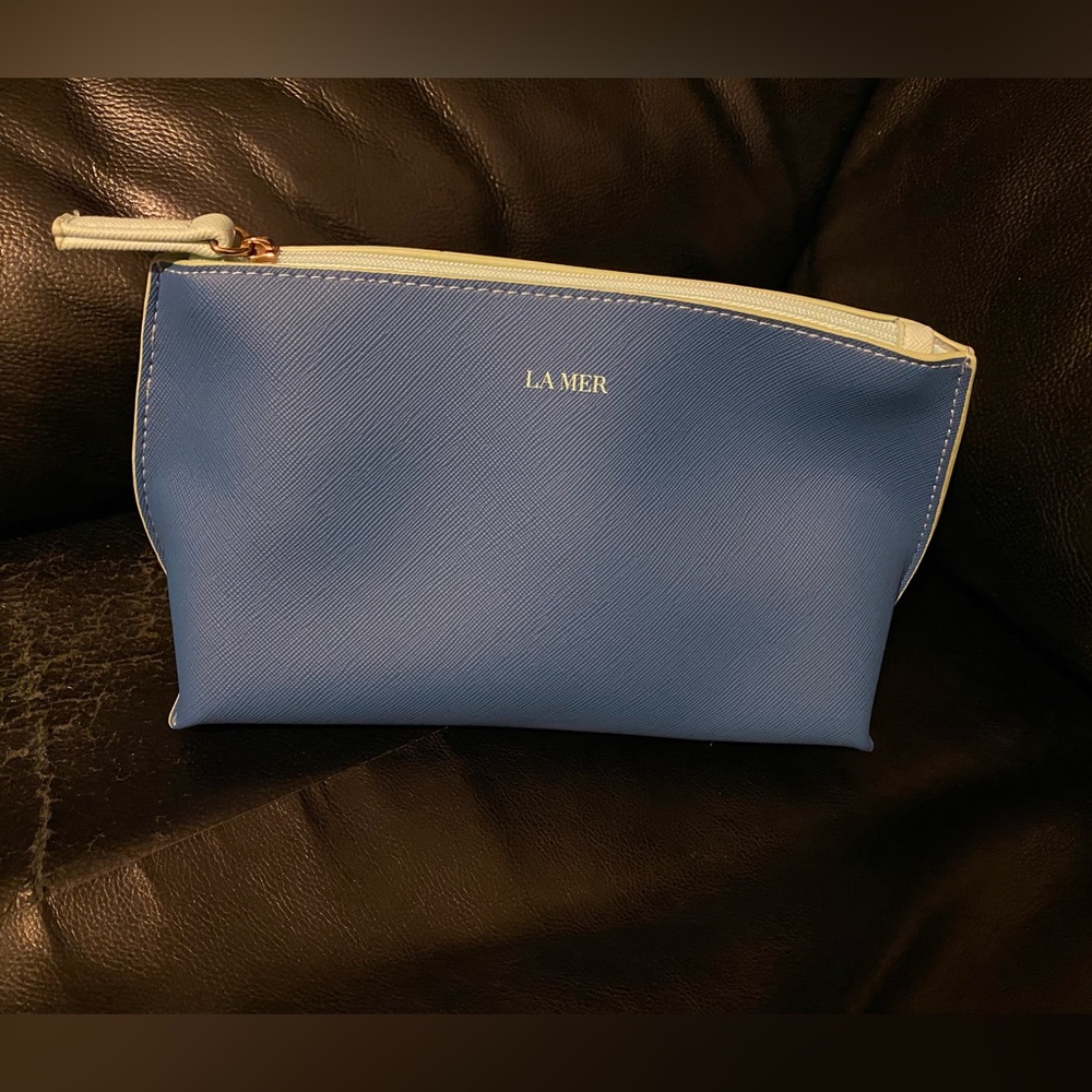 La Mer Blue Cosmetic Makeup Travel Bag